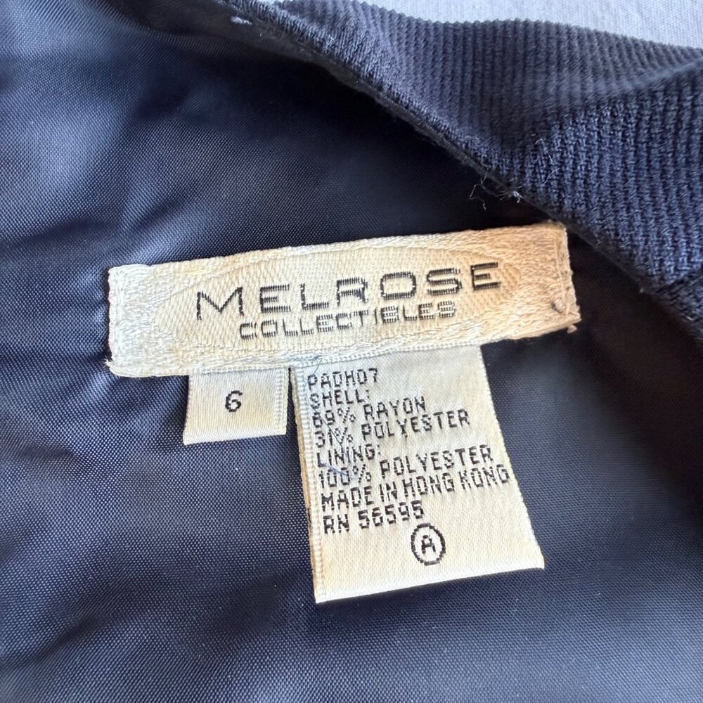 Melrose Collectibles Womens Sleeveless Black Sheath Dress Size 6 Back Zipper - Picture 4 of 8